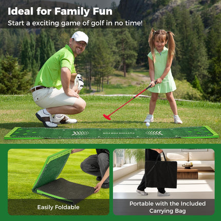Goplus Golf Pong Game Set with 2 Adjustable Putters & 6 Balls