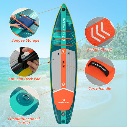 Goplus 11FT Inflatable Stand Up Paddle Board for Adults with Premium Kayak Seat