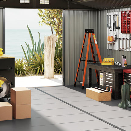 Goplus Plastic Floor Frame Kit for 14 x 10 FT Storage Shed