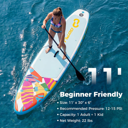 Goplus 11FT Inflatable Stand Up Paddle Board with Accessory Pack