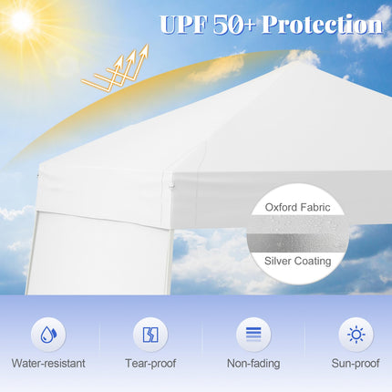 Goplus 9.2x14.76 FT Pop up Canopy with 2 Sidewalls Easy Up Outdoor UPF50+ Patio Canopy
