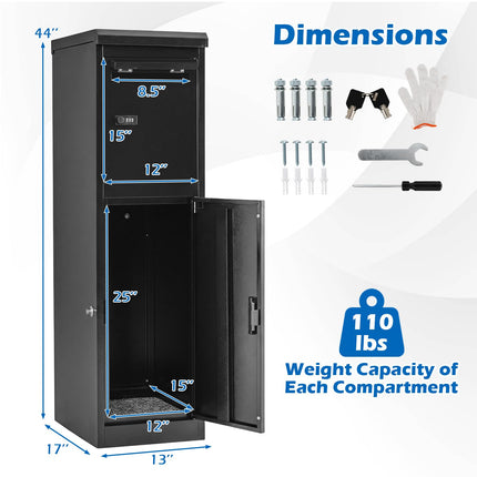 Goplus 12.5" x 16.5" x 43.5" Package Delivery Boexes for Outside