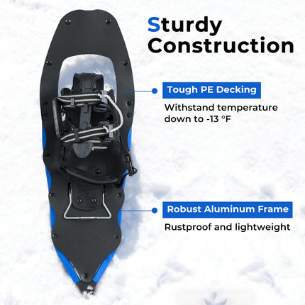 Goplus 25 Inches Snow Shoes for Men Women Youth Kids | Light Weight Aluminum Terrain Snowshoes