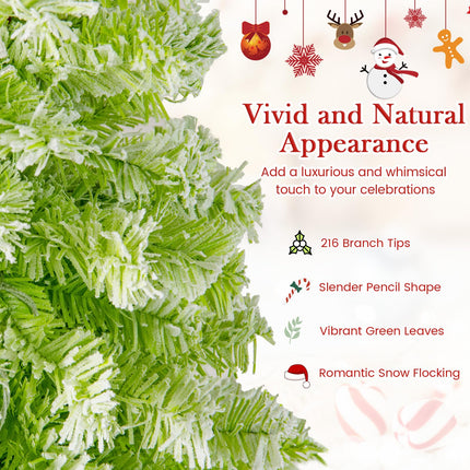 Goplus Pre-Lit Whimsical Christmas Tree Bendable Grinchs Xmas Tree for Home Decoration