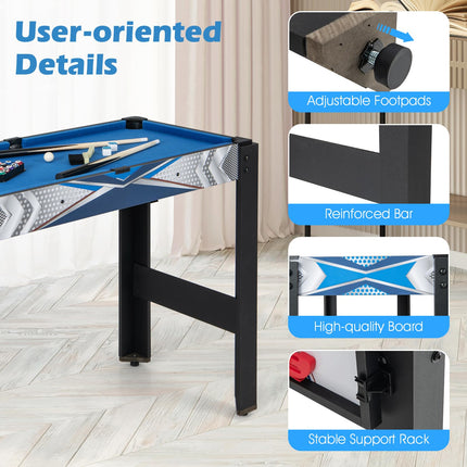 Goplus 6-in-1 Multi Game Table, Combo Game Table w/Basketball, Billiards, Ping Pong, Hockey, Shuffleboard, Bowling