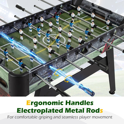 Goplus 54 Inch Full Size Foosball Table with 2 Balls 22 Players & Ergonomic Handles