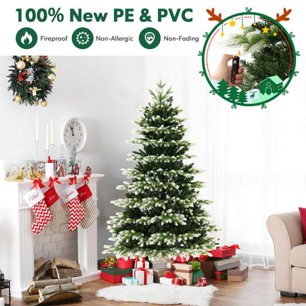 Goplus 6ft Pre-Lit Artificial Christmas Tree with 350 LED Lights & Remote Control