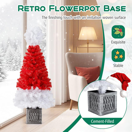 Goplus 4 FT Pre-Lit Christmas Tree for Entrances