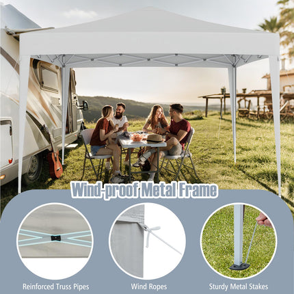 Goplus 10 FT x 10 FT Pop-Up Canopy Tent, Easy Setup Instant Folding Shelter w/Mesh Netting