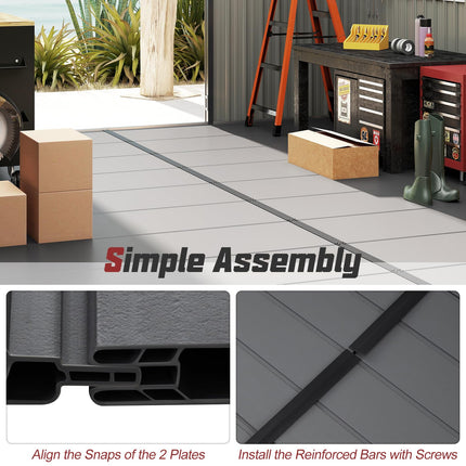 Goplus Plastic Floor Frame Kit for 14 x 10 FT Storage Shed