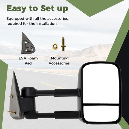 Goplus Tow Mirrors for 1999-2006 Chevy Silverado GMC Sierra 1500 2500HD 3500HD