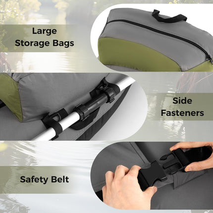 Goplus Fishing Belly Boat w/Fish Ruler Pump Storage Bag Adjustable Straps