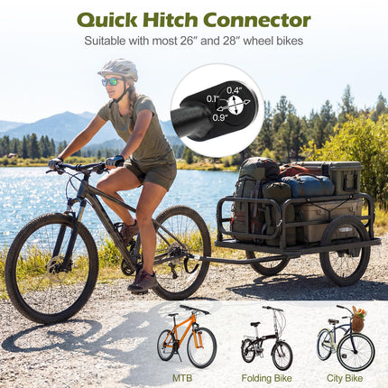 Goplus Heavy-Duty Bike Cargo Trailer with Universal Hitch & 16” Large Tires