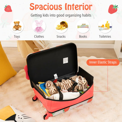 Goplus Kids Luggage, 20” Foldable Expandable Carry-on Suitcase with Rolling Wheels