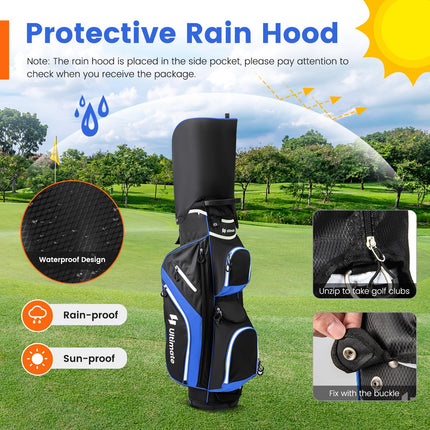 Goplus Golf Cart Bag with 14-Way Top Dividers