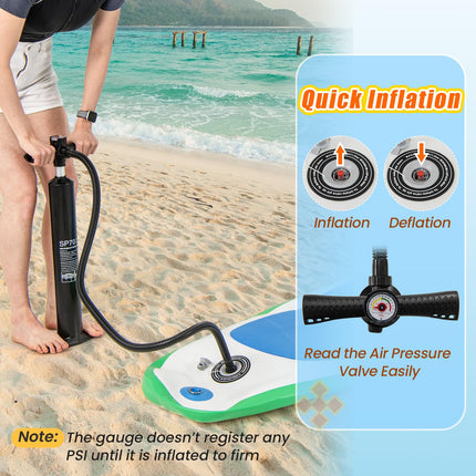 Goplus 11FT  Inflatable Stand Up Paddle Board with Waterproof Phone Bag