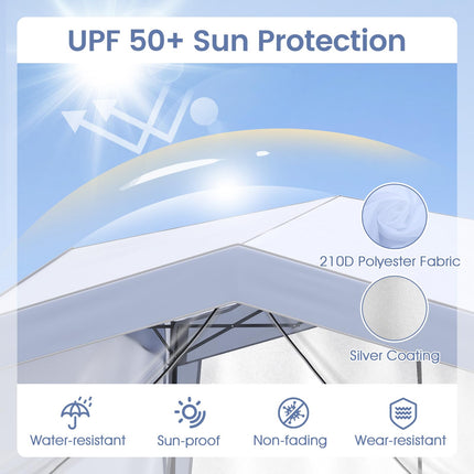 Goplus 10 x 10 FT Outdoor Pop up Canopy Tent with Sidewalls & Netting Removable