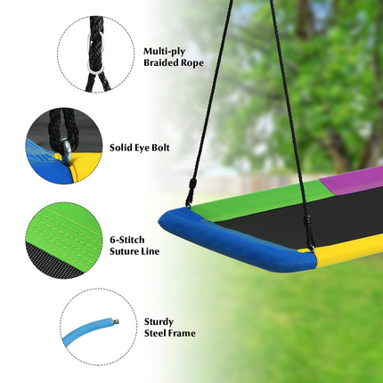 Goplus 700LBS 60 Inch Giant Platform Tree Swing for Kids and Adults - GoplusUS