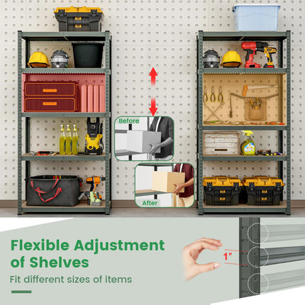 Goplus 5 Tier Adjustable Garage Shelving Unit 2000 lbs Max Load - 4 Pack