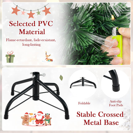 Goplus Pre-Lit Artificial Xmas Tree with 93 Branch Tips & Topper Star