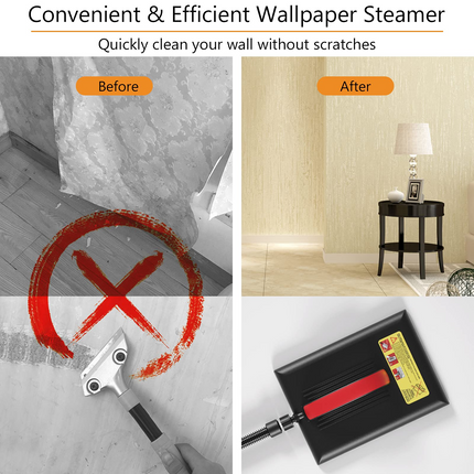 Goplus Wallpaper Steamer Chemical-Free Cleaner for Wallpaper Removal w/ 10FT Hose & Large Steam Plate - GoplusUS