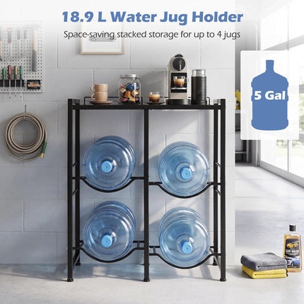 Goplus 18.9 L Water Jug Holder for 4 Bottles ( Large Top Shelf )