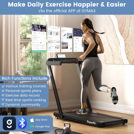 2.5HP Superfit Folding Treadmill with Touch Panel Control - Goplus