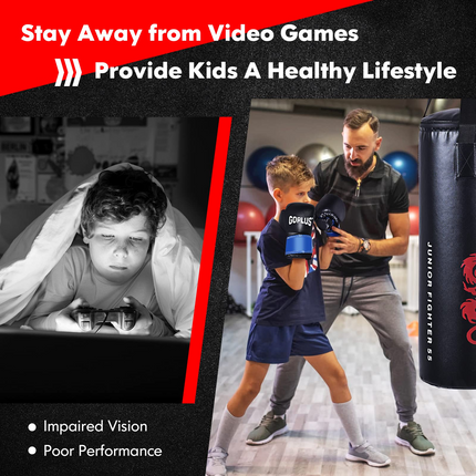Goplus Punching Bag Set with Gloves, 22LBS/ 40LBS Filled Kick Boxing Bag, Rucksack, Jump Rope - GoplusUS