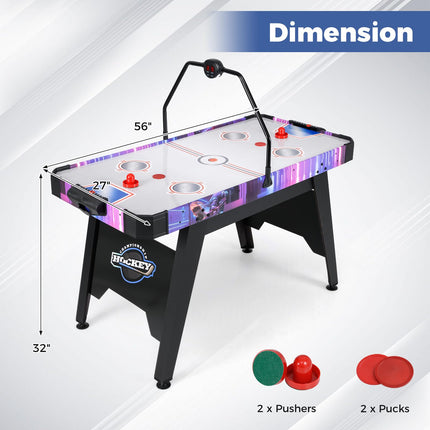 Goplus 56 Inch Air Hockey Table w/LED Scoreboard and Powerful 12V Motor