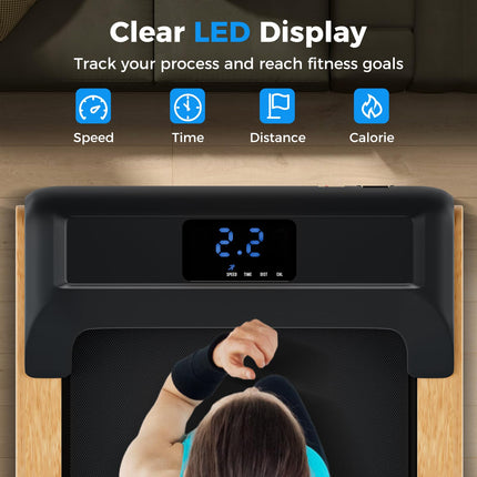 Goplus Walking Pad, Under Desk Treadmill for Home Office, Portable Walking Pad Treadmill with Remote Control