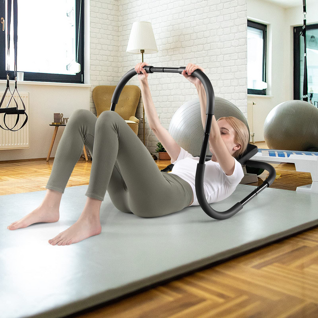 Goplus AB Fitness Crunch, Portable Abdominal Machine Workout Exerciser for Core Strength - GoplusUS