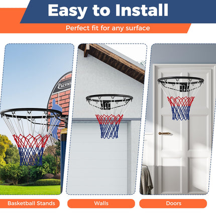 Goplus 18" Replacement Basketball Rim Wall Door Mounted Basketball Hoop