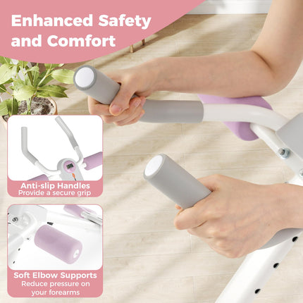 Goplus Foldable Ab Workout Equipment with Knee Protection