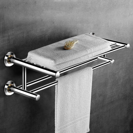 Goplus 24'' Towel Rack, Stainless Steel Metal Bathroom Towel Bar