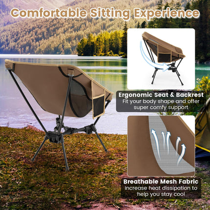 Goplus Ultralight Folding Backpacking Chair for Adults with Aluminum Frame