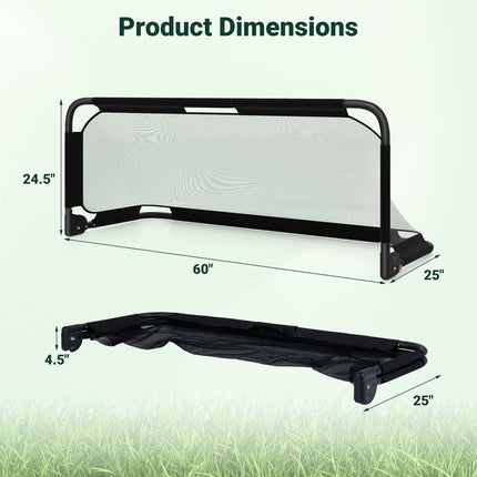 Goplus 5 x 3 FT Foldable Soccer Goal with Net & Ground Stakes