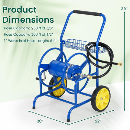 Goplus 230 FT of 5/8" Large Capacity Garden Hose Reel Cart