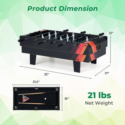Goplus 4 in 1 Combination Game Table Set with Pool Billiards Air Hockey