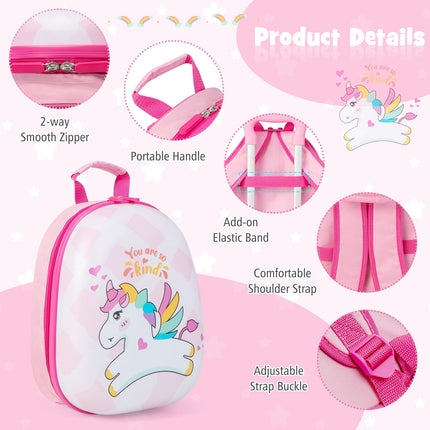 Goplus 2PC Kids Luggage, 12" & 16" Kids Carry On Luggage Set, Lightweight Spinner Suitcases