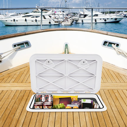 Goplus 24” x 14” Boat Hatch with 180° Lid Hinge & Non-Slip Surface