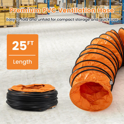 Goplus 14” Industrial Blower Fan w/25 FT Flexible Duct Hose