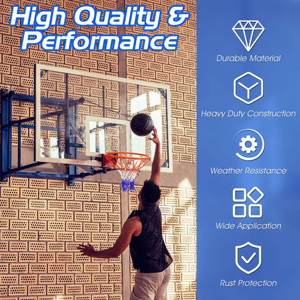 Goplus Replacement Basketball Rim Net, 18inch Portable Basketball Hoop