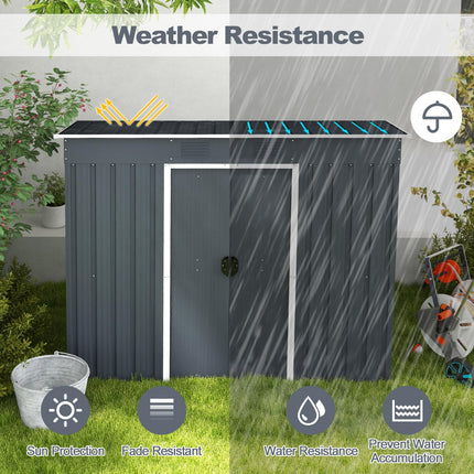 Goplus Outdoor Storage Shed with Floor Base