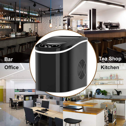 Portable Ice Maker Countertop, Electric Ice Maker with Easy Operated Panel