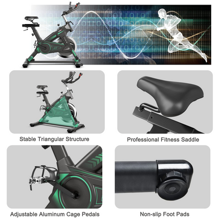 Goplus Indoor Cycling Bike, Stationary Exercise Bike Workout Bike with Device Holders - GoplusUS
