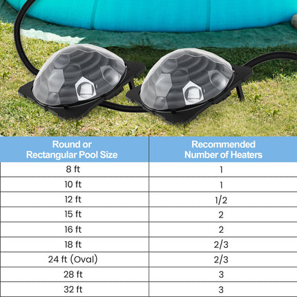Goplus Solar Pool Heater Above Ground with Rotatable Hose Connectors and Foldable Legs