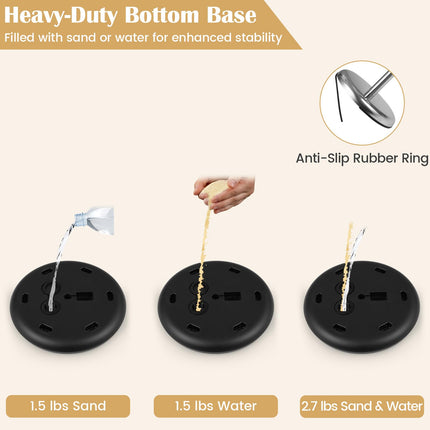 Goplus 11 x 17 Inch Sign Holder Stand with Snap-Open Frame & 360° Rotation