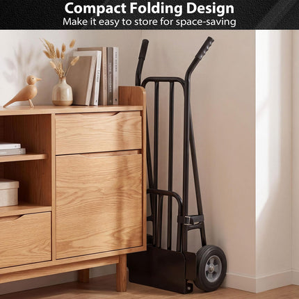 Goplus Hand Truck Dolly Heavy Duty Metal Moving Dolly Cart