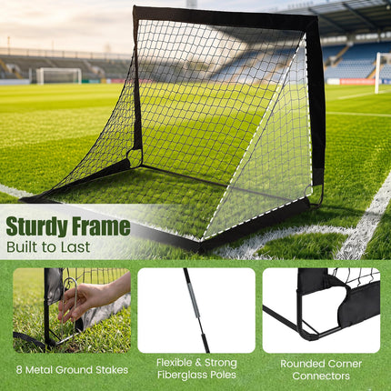 Goplus Portable Soccer Goals for Backyard Set of 2 for Outdoor Sports