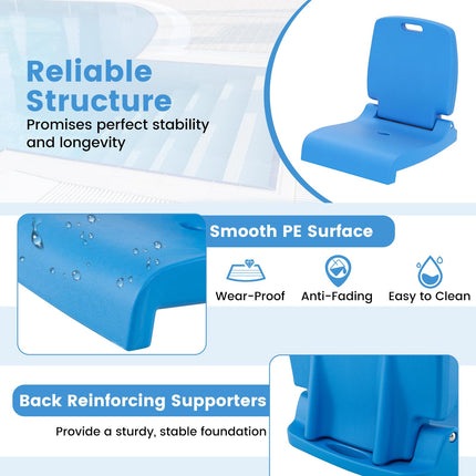 Goplus Poolside Chair for Edge of Pool with Back Support & 2 Handles